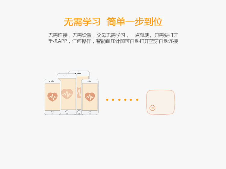 智能血壓計(jì)功能-無(wú)需學(xué)習(xí)，簡(jiǎn)單一步到位